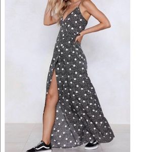 Polka dot wrap dress
